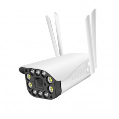 Yoosee outdoor dual-light Wi-Fi security camera deterring intruders effectively