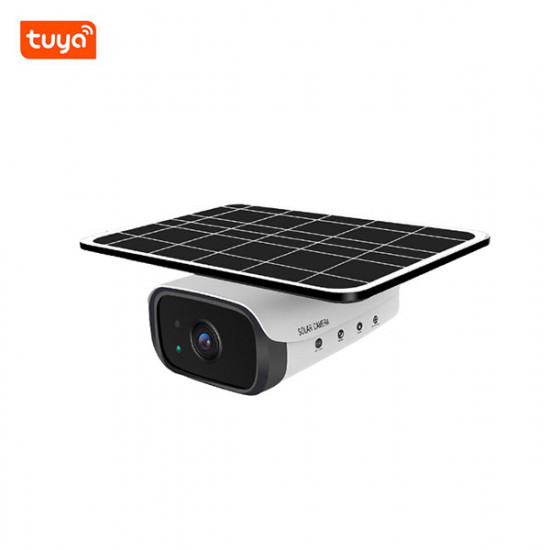 Tuya Solar Powered Outdoor Security 1080p FHD Camera with 18650 Rechargeable Batteries
