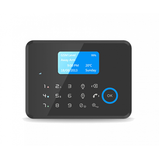 Wireless Burglar Alarm System Free Monitoring Fee Cellular Backup Touchpad Self-contained Sys