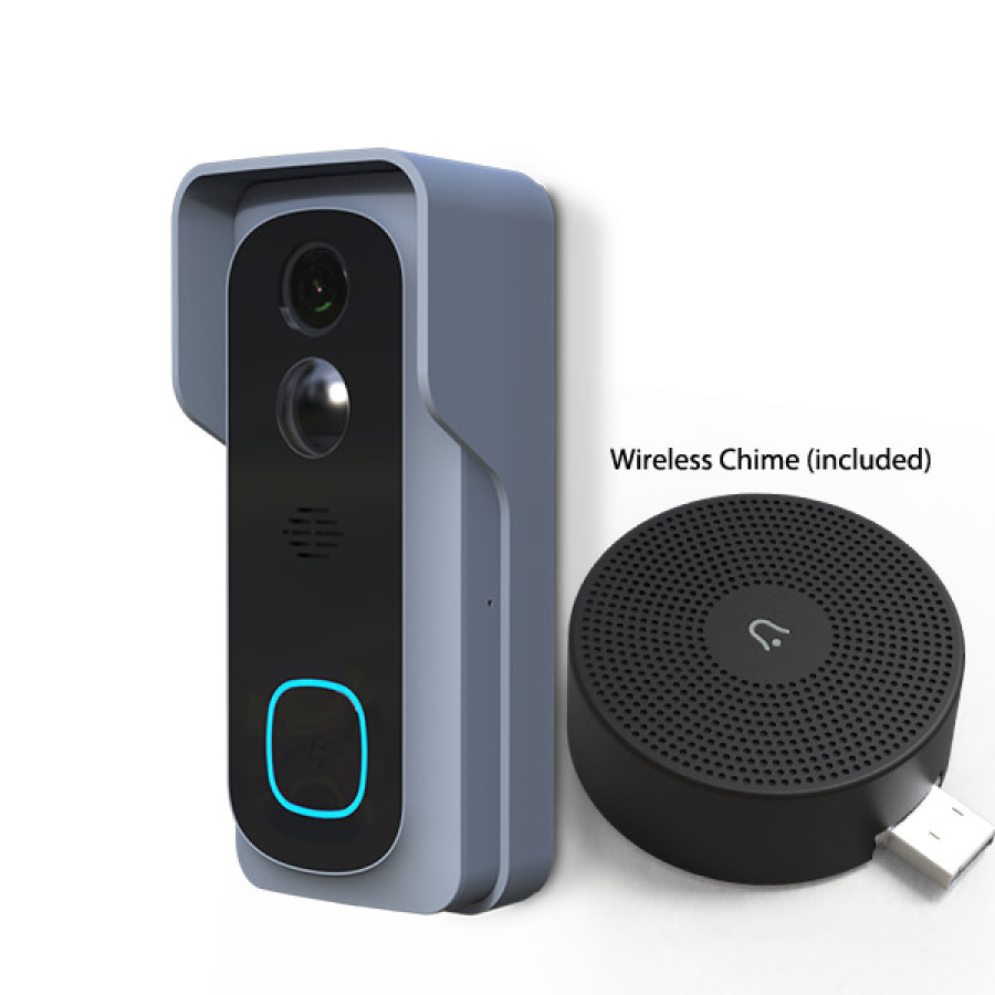 IP65 Waterproof PIR Motion WiFi Video Doorbell Camera with Chime Two-Way Audio 