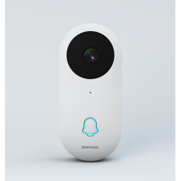 Dophigo Battery Powered Smart Video Doorbell Camera Free Cloud Storage Alexa Echo Show Bluetooth Easy Link