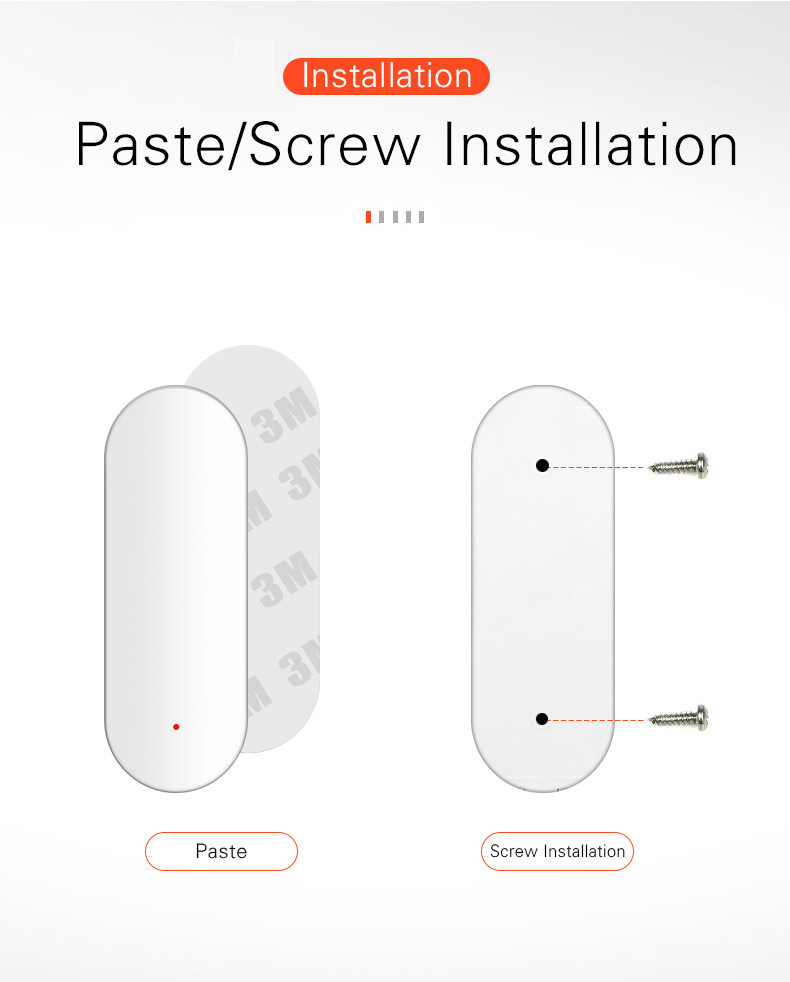 Easy installation wireless magnetic contact 