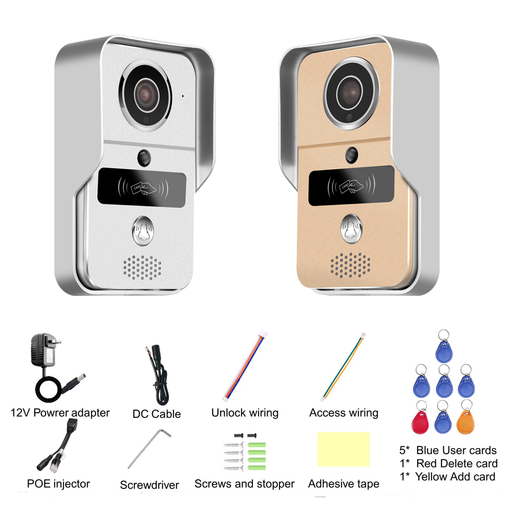 Smart doorbell camera support PoE and RFID tags