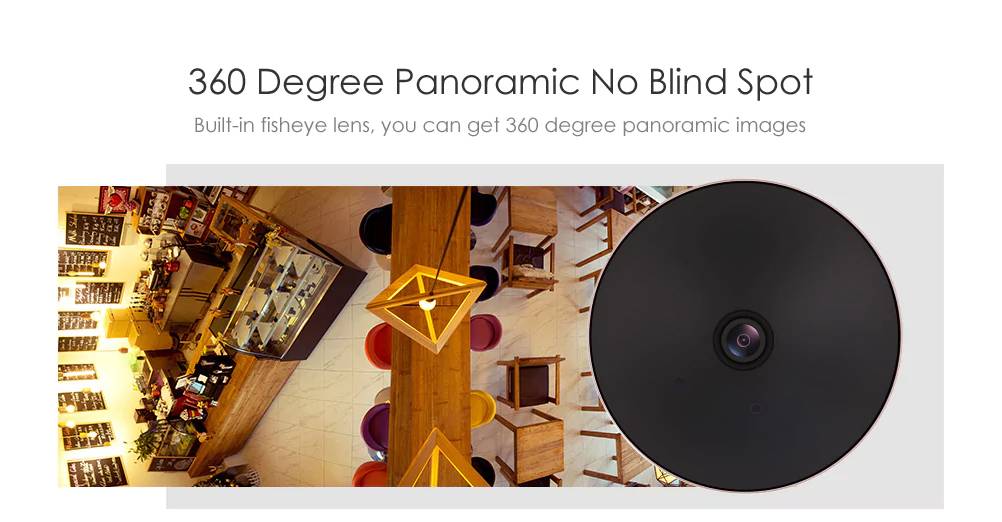 360 degree panoramic no blind spot, built-in fisheye lens, you can get 360 degree panoramic images.